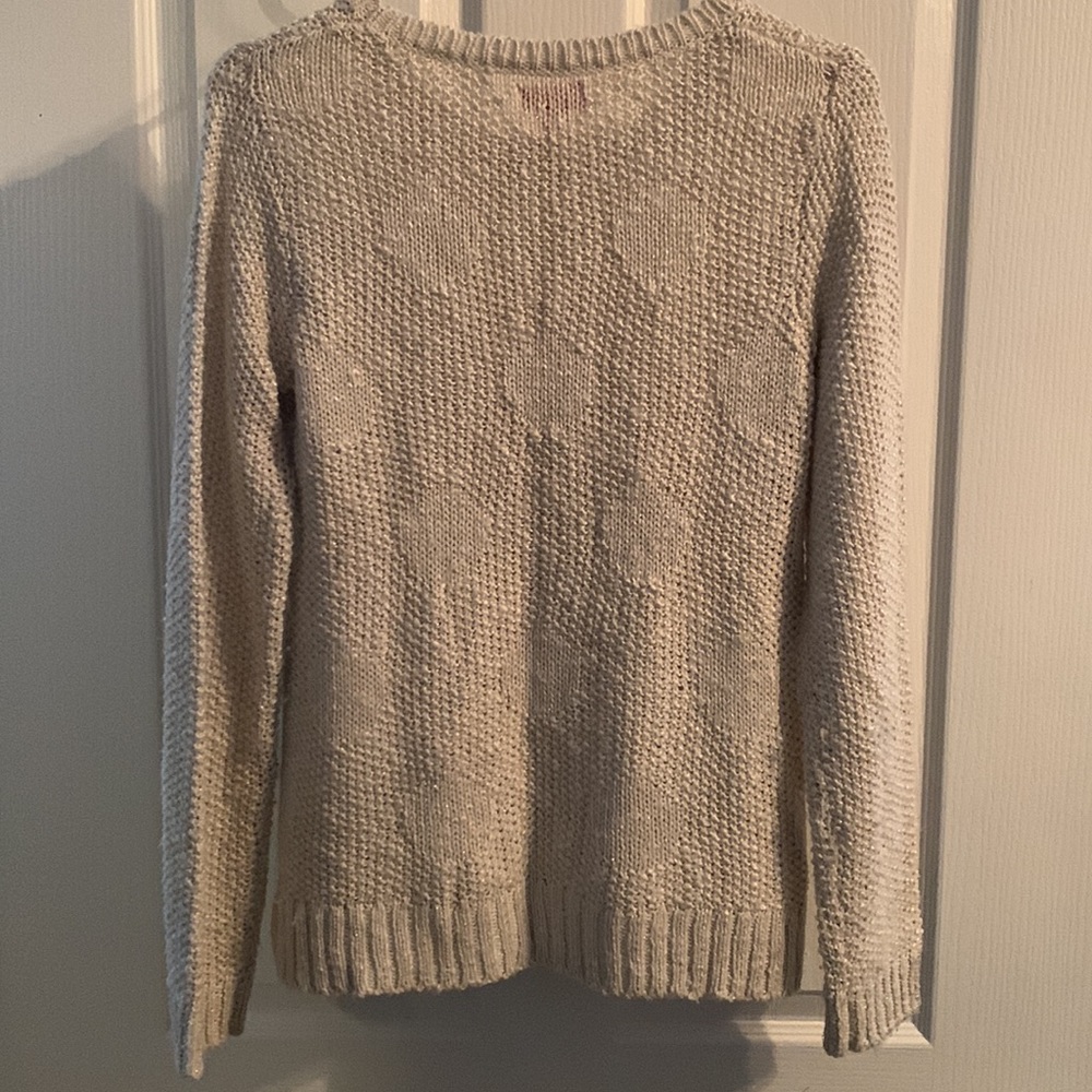 Elle Natural Surgery Pales with Silver Threading Thick Sweater Women’s Size M - Picture 3 of 5